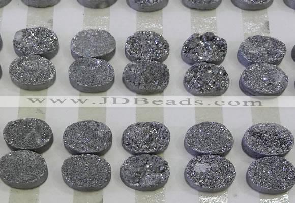 CGC195 15*20mm oval druzy quartz cabochons wholesale