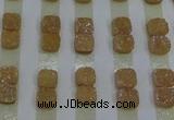 CGC215 10*10mm square druzy quartz cabochons wholesale