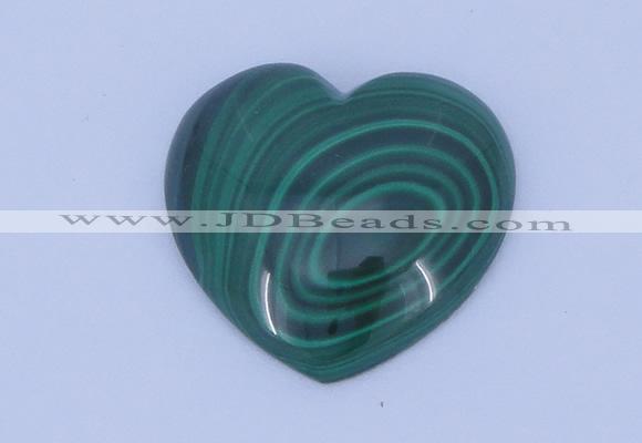 CGC37 2pcs 20*20mm heart natural malachite gemstone cabochons