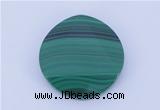 CGC44 24mm faceted coin natural malachite gemstone cabochons