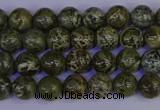 CGJ350 15.5 inches 4mm round green bee jasper beads wholesale