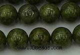 CGJ454 15.5 inches 12mm round green jasper beads wholesale