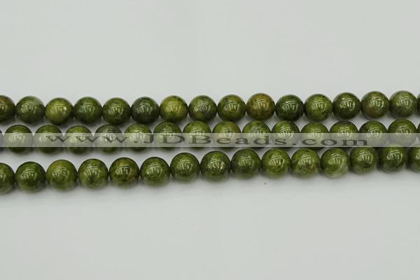 CGJ454 15.5 inches 12mm round green jasper beads wholesale