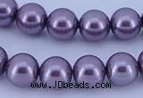 CGL142 10PCS 16 inches 4mm round dyed glass pearl beads wholesale