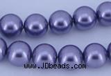 CGL155 5PCS 16 inches 10mm round dyed glass pearl beads wholesale