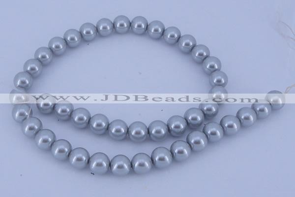 CGL163 10PCS 16 inches 6mm round dyed glass pearl beads wholesale