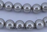 CGL173 10PCS 16 inches 6mm round dyed glass pearl beads wholesale