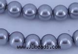 CGL193 10PCS 16 inches 6mm round dyed glass pearl beads wholesale