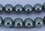 CGL212 10PCS 16 inches 4mm round dyed glass pearl beads wholesale