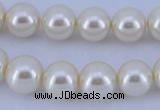 CGL22 10PCS 16 inches 4mm round dyed glass pearl beads wholesale