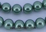 CGL222 10PCS 16 inches 4mm round dyed glass pearl beads wholesale