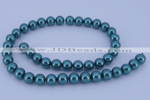 CGL242 10PCS 16 inches 4mm round dyed glass pearl beads wholesale