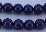 CGL273 10PCS 16 inches 6mm round dyed glass pearl beads wholesale