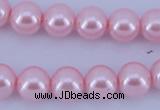 CGL302 10PCS 16 inches 4mm round dyed glass pearl beads wholesale