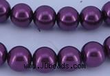 CGL332 10PCS 16 inches 4mm round dyed glass pearl beads wholesale