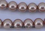 CGL354 10PCS 16 inches 8mm round dyed glass pearl beads wholesale