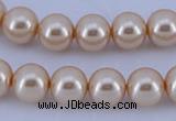 CGL42 10PCS 16 inches 4mm round dyed glass pearl beads wholesale