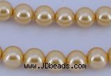 CGL52 10PCS 16 inches 4mm round dyed glass pearl beads wholesale