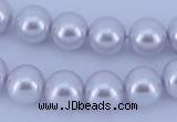 CGL72 10PCS 16 inches 4mm round dyed glass pearl beads wholesale