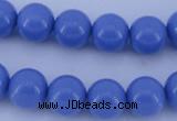 CGL808 10PCS 16 inches 8mm round heated glass pearl beads wholesale