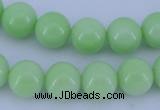 CGL818 10PCS 16 inches 4mm round heated glass pearl beads wholesale