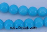 CGL827 5PCS 16 inches 10mm round heated glass pearl beads wholesale