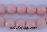 CGL830 10PCS 16 inches 4mm round heated glass pearl beads wholesale