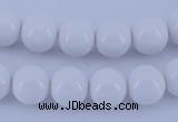 CGL854 10PCS 16 inches 4mm round heated glass pearl beads wholesale