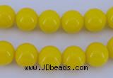 CGL860 10PCS 16 inches 4mm round heated glass pearl beads wholesale