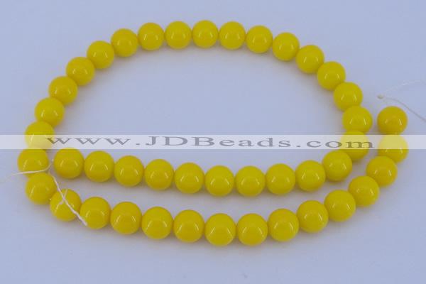 CGL864 5PCS 16 inches 12mm round heated glass pearl beads wholesale