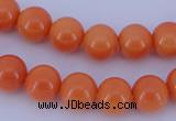 CGL868 10PCS 16 inches 8mm round heated glass pearl beads wholesale