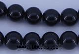 CGL902 10PCS 16 inches 4mm round heated glass pearl beads wholesale