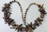 CGN309 27.5 inches chinese crystal & mookaite beaded necklaces