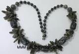 CGN314 27.5 inches chinese crystal & labradorite beaded necklaces