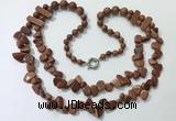 CGN541 27 inches fashion goldstone beaded necklaces