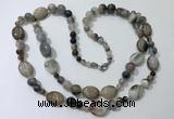 CGN548 23.5 inches striped agate gemstone beaded necklaces