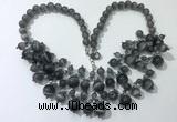 CGN557 19.5 inches stylish 4mm - 12mm cat eye beaded necklaces