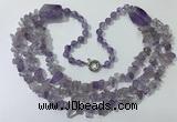 CGN671 22 inches stylish amethyst beaded necklaces wholesale