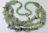 CGN672 22 inches stylish prehnite beaded necklaces wholesale