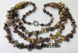 CGN675 22 inches stylish mookaite gemstone beaded necklaces