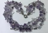 CGN710 22 inches fashion 3 rows amethyst beaded necklaces