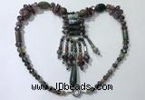 CGN815 19.5 inches chinese crystal & Indian agate statement necklaces