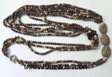 CGN853 30 inches trendy mookaite long beaded necklaces