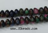 CGO21 15.5 inches 5*8mm rondelle gold multi-color stone beads