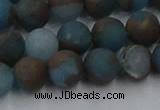 CGO258 15.5 inches 10mm round matte gold multi-color stone beads