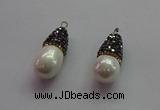 CGP1500 10*25mm teardrop pearl shell pendants wholesale