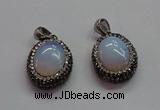 CGP1508 18*25mm oval opal pendants wholesale