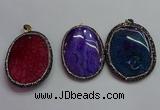 CGP1548 40*55mm - 45*60mm oval agate pendants wholesale