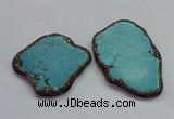 CGP1555 65*70mm - 60*90mm freeform turquoise pendants wholesale