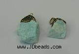 CGP202 15*25mm - 25*35mm nuggets amazonite gemstone pendants